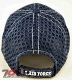 NEW! US AIR FORCE USAF PLANE MESH CAP HAT NAVY