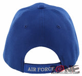 NEW! USAF AIR FORCE ROUND FRONT VETERAN BALL CAP HAT BLUE