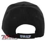 NEW! US AIR FORCE USAF WING VETERAN LEAF SHADOW CAP HAT BLACK