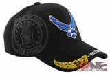 NEW! US AIR FORCE USAF WING RETIRED LEAF SHADOW CAP HAT BLACK