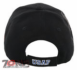 NEW! US AIR FORCE USAF WING RETIRED LEAF SHADOW CAP HAT BLACK