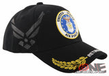 NEW! US AIR FORCE USAF ROUND RETIRED LEAF SHADOW CAP HAT BLACK