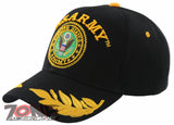 US ARMY BIG VISOR LEAF BALL CAP HAT BLACK