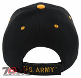 US ARMY BIG VISOR LEAF BALL CAP HAT BLACK