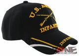 NEW! US ARMY INFANTRY SIDE LINE BALL CAP HAT BLACK