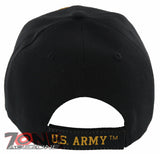 NEW! US ARMY INFANTRY SIDE LINE BALL CAP HAT BLACK