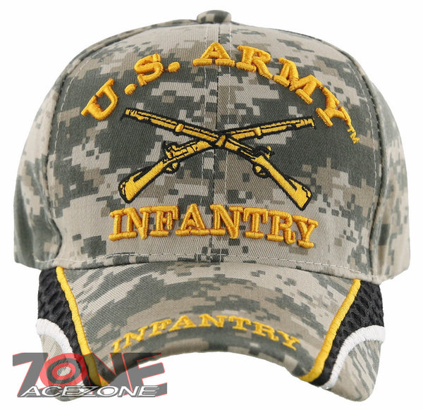 NEW! US ARMY INFANTRY SIDE LINE BALL CAP HAT CAMO