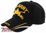 NEW! US ARMY ARMOR SIDE LINE BALL CAP HAT BLACK