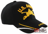 NEW! US ARMY ARMOR SIDE LINE BALL CAP HAT BLACK