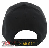 NEW! US ARMY STAR VETERAN SIDE LINE BALL CAP HAT BLACK