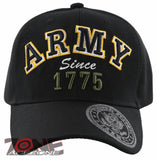 NEW! US ARMY STRONG SINCE 1775 BALL CAP HAT BLACK