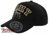 NEW! US ARMY STRONG SINCE 1775 BALL CAP HAT BLACK