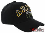 NEW! US ARMY STRONG SINCE 1775 BALL CAP HAT BLACK