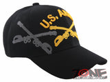 NEW! US ARMY CAVALRY SHADOW ARMY BALL CAP HAT BLACK