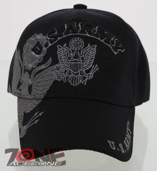 NEW! US ARMY STRONG BIG EAGLE CAP HAT BLACK