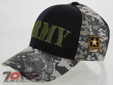 NEW! US ARMY STRONG SIDE ARMY LOGO CAP HAT BLACK CAMO