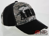 NEW! US ARMY STRONG SIDE ARMY LOGO CAP HAT CAMO BLACK