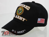 NEW! US ARMY STRONG RETIRED SIDE US FLAG CAP HAT BLACK
