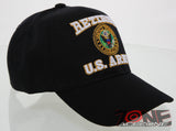 NEW! US ARMY STRONG RETIRED SIDE US FLAG CAP HAT BLACK