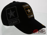 NEW! US ARMY STRONG RETIRED CENTER LOGO US FLAG CAP HAT BLACK