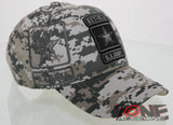 NEW! US ARMY STRONG RETIRED GRAY LOGO US FLAG CAP HAT CAMO