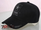 NEW! US ARMY STRONG GRAY LOGO SHADOW CAP HAT BLACK