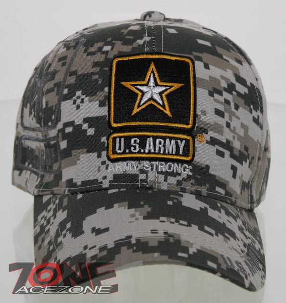 NEW! US ARMY STRONG YELLOW LOGO SHADOW CAP HAT CAMO