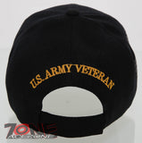 NEW! US ARMY STRONG ARMY VETERAN CAP HAT BLACK
