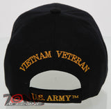 NEW! US ARMY STRONG ARMY VIETNAM VETERAN CAP HAT BLACK