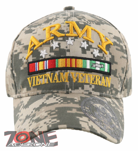 NEW! US ARMY STRONG SHADOW VIETNAM VETERAN CAP HAT D CAMO