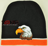 NEW BIG EAGLE BEANIE KNIT CAP SKULL WN ORANGE