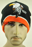 NEW NATIVE PRIDE EAGLE FEATHERS BEANIE KNIT CAP SKULL WN ORANGE