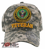 NEW! US ARMY VETERAN ROUND SHADOW BALL CAP HAT ACU CAMO