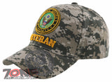 NEW! US ARMY VETERAN ROUND SHADOW BALL CAP HAT ACU CAMO