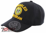 NEW! US ARMY DISABLED VETERAN ROUND SHADOW BALL CAP HAT BLACK