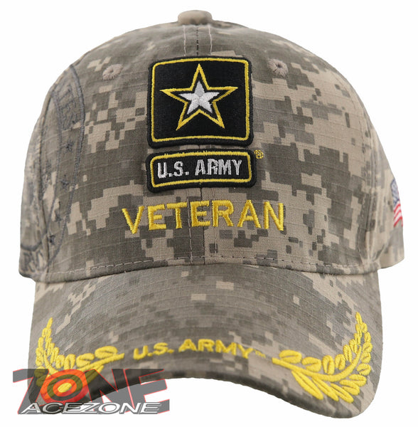 NEW! US ARMY STAR VETERAN LEAF SHADOW CAP HAT CAMO