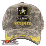 NEW! US ARMY STAR RETIRED LEAF SHADOW CAP HAT CAMO