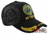 NEW! US ARMY ROUND RETIRED LEAF SHADOW CAP HAT BLACK