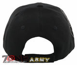 NEW! US ARMY ROUND RETIRED LEAF SHADOW CAP HAT BLACK