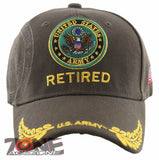 NEW! US ARMY ROUND RETIRED LEAF SHADOW CAP HAT OLIVE