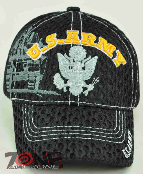 NEW! US ARMY ARMY CAP HAT TANK MESH BLACK