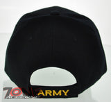 NEW! US ARMY RETIRED SIDE FLAG CAP HAT BLACK