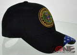 NEW! US ARMY SIDE USA FLAG CAP HAT BLACK