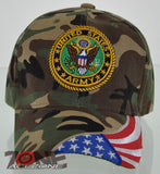 NEW! US ARMY SIDE USA FLAG CAP HAT CAMO