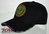 NEW! US ARMY ROUND SHADOW CAP HAT BLACK