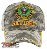NEW! US ARMY RETIRED SIDE LINE BALL CAP HAT CAMO