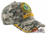 NEW! US ARMY RETIRED SIDE LINE BALL CAP HAT CAMO
