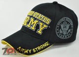 NEW! US ARMY STRONG ARMY CAP HAT BLACK