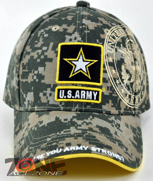 NEW! ARE YOU ARMY STRONG? US ARMY STAR CAP HAT DIGITAL CAMO