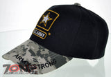 NEW! US ARMY STRONG NW1 CAP HAT DIGITAL CAMO BLACK